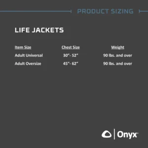 Onyx Universal Paddle Life Jacket/PFD